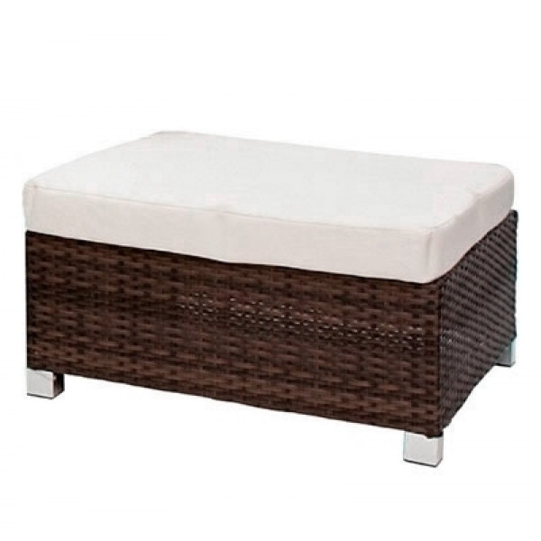 Pouf da esterno TESR Struttura in alluminio, rivestimento in filo di polietilene Modello 574-cs0109ms