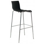 Sgabello impilabile da interno TESR Struttura in acciaio cromato Scocca in polipropilene Modello 932-K38