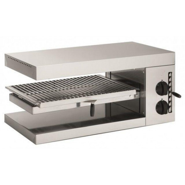 Salamandra Elettrica Da Banco con griglia mobile TX Superficie di Cottura cm 57,5x40 Zone Riscaldanti n° 2 Potenza kW 4 Modello 216020