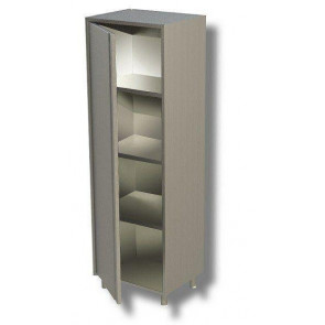Armadio Verticale in Acciaio Inox AISI 430 o 304 Porta Battente 3 Ripiani Modello DSA1B7715