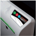 Asciugamani elettrico MDC Satinato di nuova generazione superveloce e superpotente a lama d'aria in ABS, privo di resistenza per risparmio energetico e con dispositivo raccolta gocce d'acqua e filtro Hepa Modello M14ACS