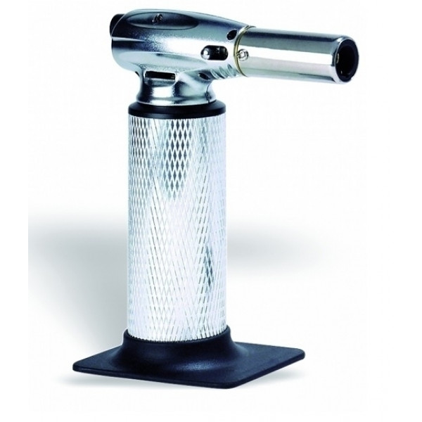 Bruciatore a gas grande per flambè con base Temperatura fiamma regolabile fino a 1300 °C Dimensioni ø cm. 5x16h Peso g 300 Modello BRU2