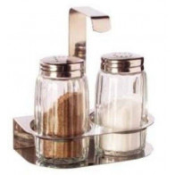 Set 2 pezzi sale e pepe in acciaio inox Altezza mm. 35 Modello SPSL2