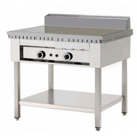 Cuocipiada a gas PL Modello CP6 su trespolo Piana al cromo Su gambe in acciaio inox Capacità 6 piadine Piana al cromo 