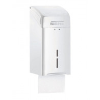 Dispenser di carta igienica intercalata a foglietti MDC Acciaio Bianco antivandalico adatto a bagni comuni Capacità: 600 salviette Modello DTH100