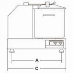 CUTTER Modello C4VT(variatronic) coltelli a lame curve in acciaio temprato