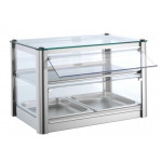 Vetrina espositore da banco neutra TP in lamiera di acciaio inox Modello KB52N