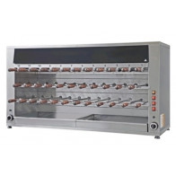 Girarrosto a Gas ENG Modello ChurrascoCM35G 3 piani Motoriduttori indipendenti per ogni spada Spade N. 35 in acciaio inox, cm 50