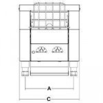Roller/Tostapane continuo Modello TOSTI' VV Larghezza tappeto mm 185 Lunghezza tappeto mm 300