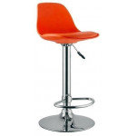 Sgabello da interno TESR Struttura in metallo cromato Seduta in polipropilene Cuscino in ecopelle Modello 997-K3001