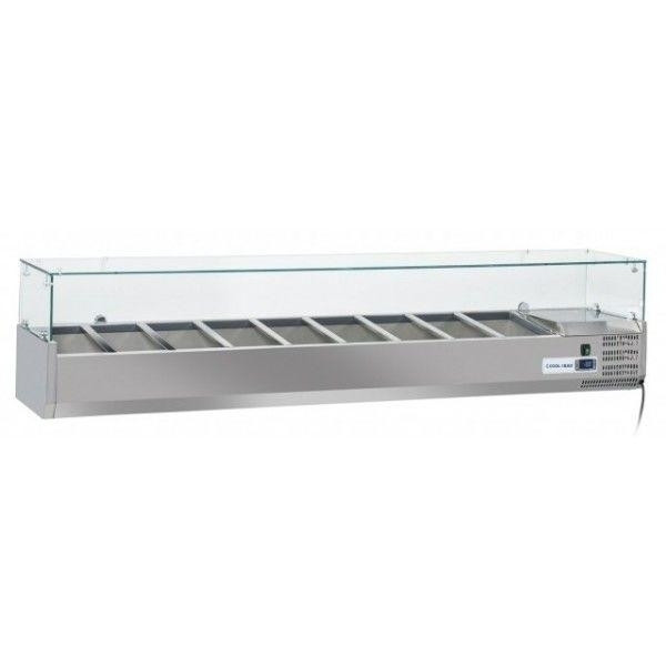 Vetrina refrigerata porta bacinelle Modello VRX20/38 in acciaio INOX Compatibile con vaschette 9 x GN 1/3
