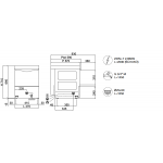 Lavabicchieri elettronica Compack in acciaio inox con addolcitore automatico Altezza massima bicchiere cm 27,5 Diam. max piatto cm 29,5 cesto da 40 Modello PL29E