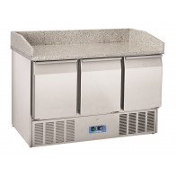 Saladette refrigerata GN1/1 con top pizza Modello CRM93A - 3 porte autochiudenti Refrigerazione statica