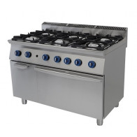 Cucina 6 fuochi a gas Csa con fiamma pilota, con forno a gas Modello 7C6FPFG