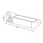 Espositore vetrina refrigerata da tavolo TCN Capacità 6 X GN1/9 o 4 X GN1/6 Potenza kW 0,07 Modello NANO