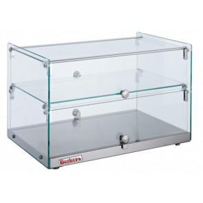 Vetrina neutra da banco Modello RTZ50 Piano doppio in vetro