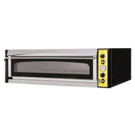 Forno Elettrico meccanico per pizza PF 1 camera di cottura Porta a vetro N. Pizze 6 (Ø cm 35) Modello ENDOR 6L GLASS