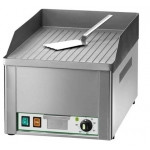 FryTop elettrico Modello FRY1RC singolo rigato piano in acciaio cromato