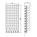 Espositore per bottiglie di vino champagnotte design a parete Capacità bottiglie 60 colore trasparente Modello PUPITRE A PARETE