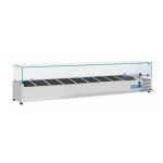 Vetrina refrigerata porta bacinelle Modello VRX20/33 in acciaio INOX Compatibile con vaschette 10 GN 1/4(non incluse)