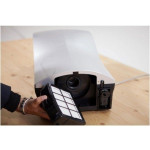 Asciugamani elettrico MDC Bianco di nuova generazione superveloce e superpotente a lama d'aria in ABS, privo di resistenza per risparmio energetico e con dispositivo raccolta gocce d'acqua e filtro Hepa Modello M14A