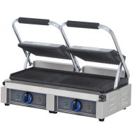 Piastra in ghisa elettrica Scaldapanini doppia CSA Piano di cottura rigato Coperchi Rigati Modello DR-BS