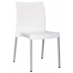 Sedia da esterno impilabile TESR Struttura in alluminio Scocca in polipropilene Colore Bianco Modello 1579 BIANCO