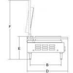 Piastra Modello PD POWER watt 3200 Piano di cottura Rigato-Rigato/Rigato-Rigato