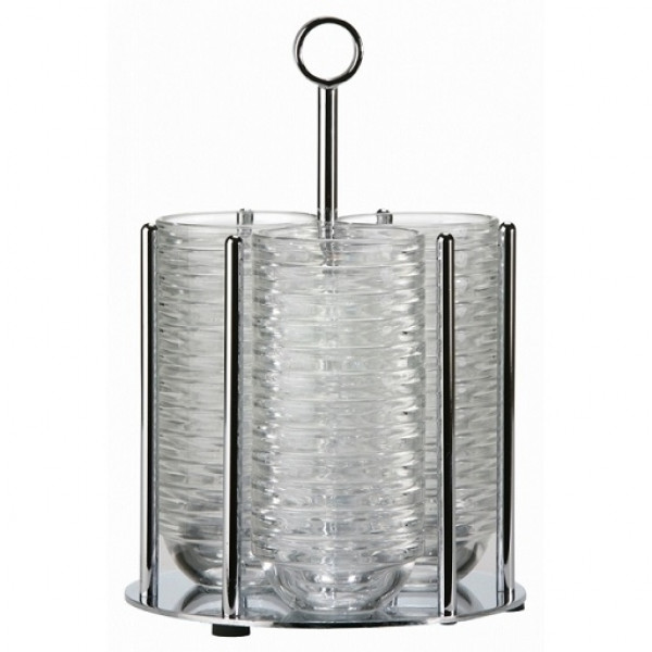 Stand portaciotole in inox Dimensioni ø mm. 175x255h Ciotole non comprese Modello 40284