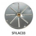 Disco per sfilacciare DT03 - spessore 3mm - adatto per sedano, carote, verdure per pinzimonio, formaggio per pizza, noci, cioccolata, ecc Adatti per tagli a Julienne per Tagliaverdura Modello TITANIUM