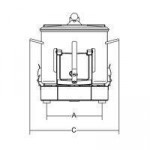 Pelapatate Da banco Modello PPJ6 in acciaio inox AISI 304 Capacità 10 LT Giri r.p.m. 320 Produzione oraria kg/h. 105