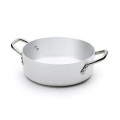 Casseruola bassa in Alluminio con due maniglie per cucine a induzione Spessore 3 cm Dimensioni ø cm. 20 x 7h Superficie induzione ø cm. 14,5 Capacità' lt. 2,5 Modello 290-320
