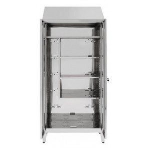 Armadio Portascope per tiracqua in acciaio inox 430 IXP n.2 ante a battente profondità anta cm 40 Modello 69606430