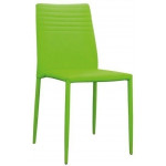 Sedia impilabile da interno TESR Struttura in metallo Rivestimento in ecopelle Modello 949-F400