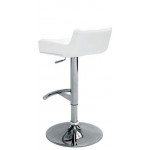 Sgabello da interno TESR Base in acciaio cromato Seduta in ecopelle Modello 512-A174