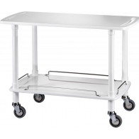 Carrello di servizio in legno colore Lucido bianco Modello CLP2002B due ripiani