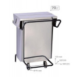 Contenitore mobile a pedale inox - Pattumiera MDL apertura centrale Modello SBARAZZINO 790680