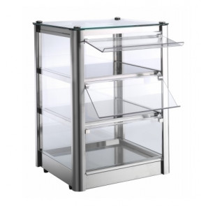 Vetrina espositore da banco Calda TP Modello KB33R in lamiera di acciaio inox Potenza 400 W
