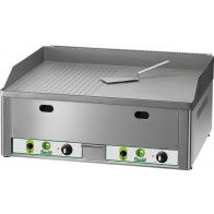 FryTop a gas Modello FRY2LRMC doppio liscio rigato piano in acciaio cromato