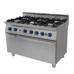 Cucina 6 fuochi a gas Csa con fiamma pilota, con forno elettrico Modello 7C6FPFE
