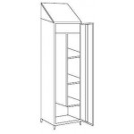 Armadio Portascope per tiracqua in acciaio inox 430 IXP n.1 anta a battente profondità anta cm 40 Modello 69605430