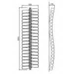 Espositore per bottiglie di vino classiche design Doppia curva Capacità bottiglie 38 colore nero Modello Plex ESSE NOIR