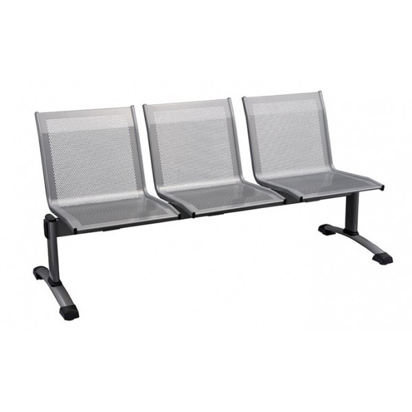 Panca in acciaio 3 posti MDL Struttura portante in acciaio elettrosaldato verniciato grigio Modello 703050