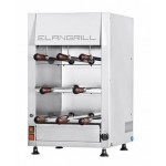 Girarrosto Churrasco a Gas ENG Modello ChurrascoCM8G 3 piani Motori indipendenti per ogni spada Spade N. 8 in acciaio inox, cm 50