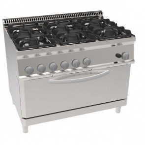 Cucina a gas 6 fuochi con forno a gas FULL SIZE TX Modello PFX105GG7 Potenza 30+7 kW