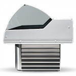 Banco Pesce refrigerato Zoin Modello Saigon SG350DBSG Vetro curvo Refrigerazione statica Gruppo incorporato