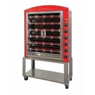 Girarrosto Elettrico Verticale ENG Modello ELBAPLUS36PEV Con resistenze ceramiche Capacità N. 36 Polli N. 6 aste in tubolare inox mm 12 x 12 Bruciatore con valvola di sicurezza