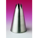 Bocchette per decorare in acciaio inox unipezzo Con foro a stella h 5 cm Confezione da 6 pezzi Modello 510-0