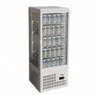 Vetrina espositiva da banco per bibite refrigerato Modello G-TCBD98 4 lati in vetro