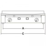 Piastra elettrica doppia Modello TOPL Piano di cottura Liscio-Liscio Due termostati regolabili Potenza 1800W